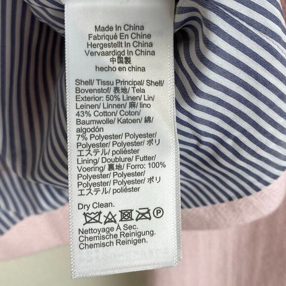 J. Crew Dalton Blazer Size 8T Light Pink Linen Cotton Tall Old Money Yacht Club - Picture 10 of 12